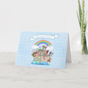 Noah's Ark Baby Shower Thank You Card