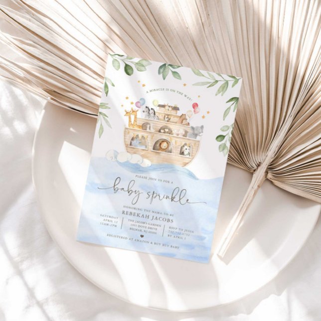 Noah's Ark Baby Sprinkle Invitation (Creator Uploaded)