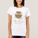 Noah's Ark Baptism Christening 1st Birthday Party T-Shirt<br><div class="desc">(c) The Happy Cat Studio</div>