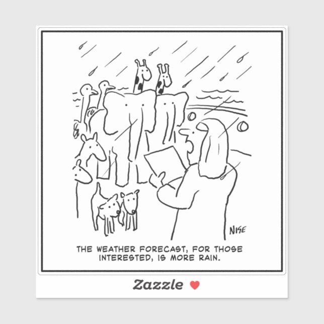 Noah's Ark. Biblical Story, Weather Forecast Funny (Sheet)
