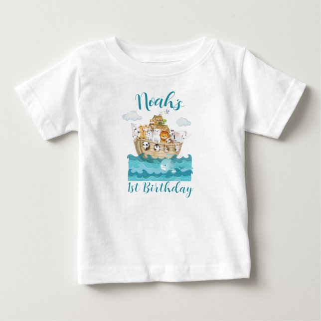 Noah's ark birthday Name shirt (Front)