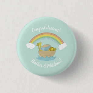 Noah's Ark Boho Baby Shower 3 Cm Round Badge