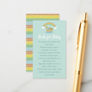 Noah's Ark Boho Baby Shower Books for Baby Enclosure Card