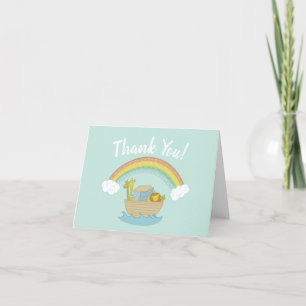 Noah's Ark Boho Baby Shower Thank You Card