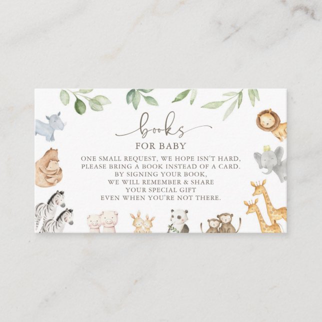 Noah's Ark Books for Baby Card (Front)