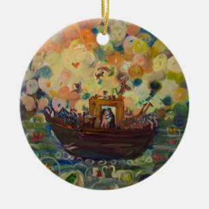 Noah's Ark by Avonelle Kelsey Ceramic Tree Decoration