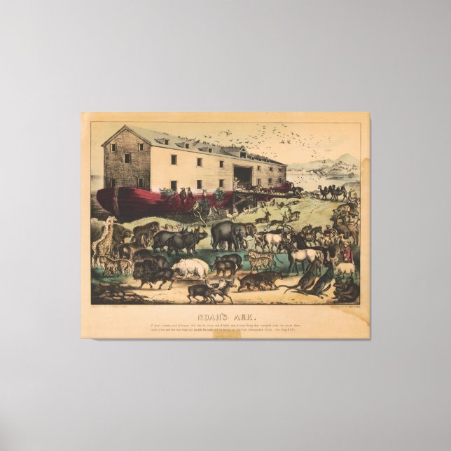 Noah's Ark by Currier & Ives (1868-78) Canvas Print (Front)