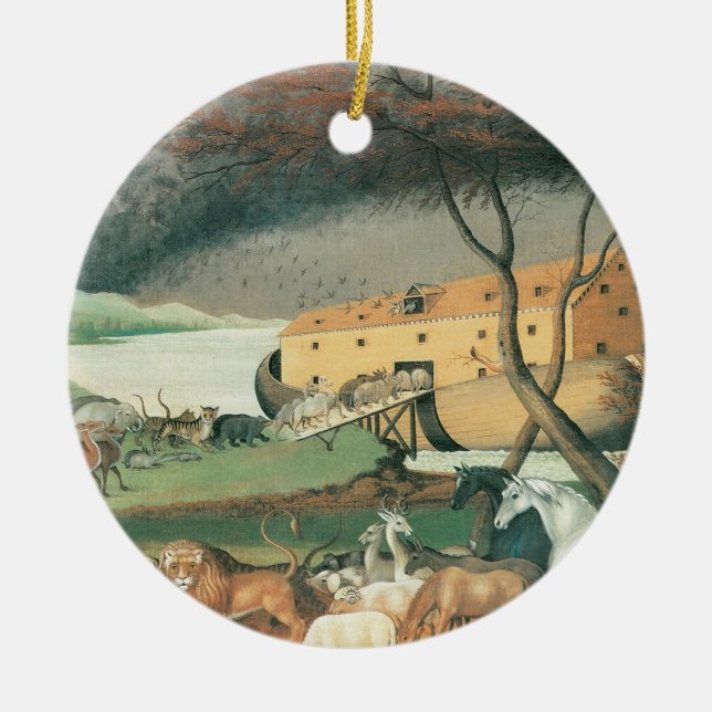 Noah's Ark Ceramic Tree Decoration (Front)