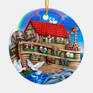 Noah's Ark Ceramic Tree Decoration