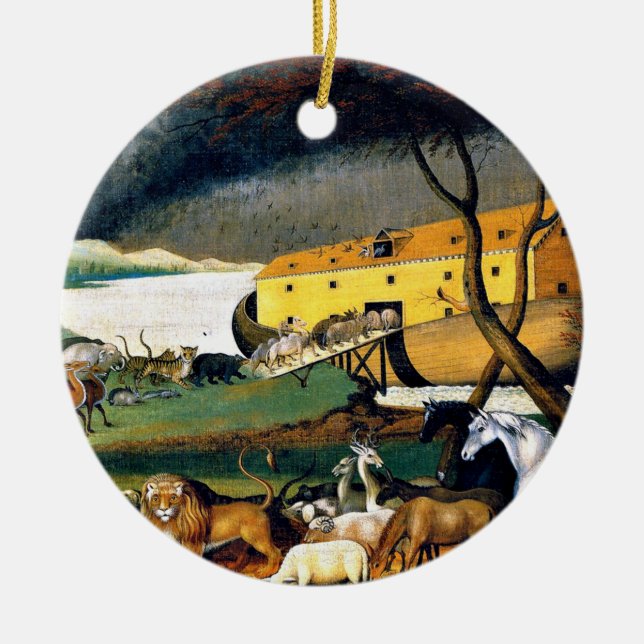 Noah's Ark Ceramic Tree Decoration (Front)