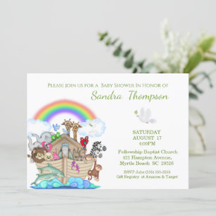 Noah's Ark Christian Baby Shower Invitation