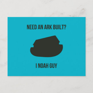 Noah's Ark Christian Pun Postcard