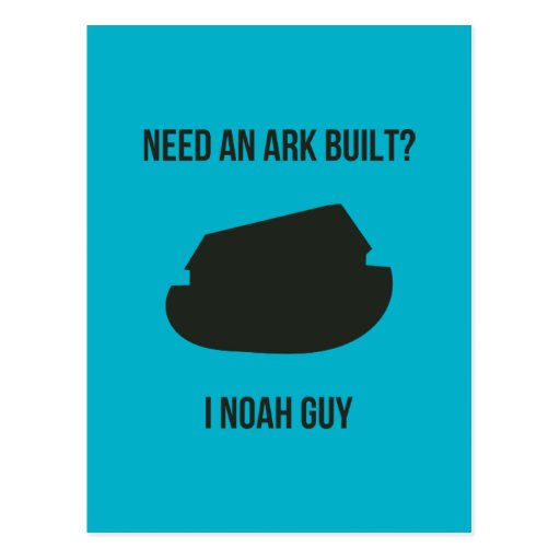 Noah's Ark Christian Pun Postcard