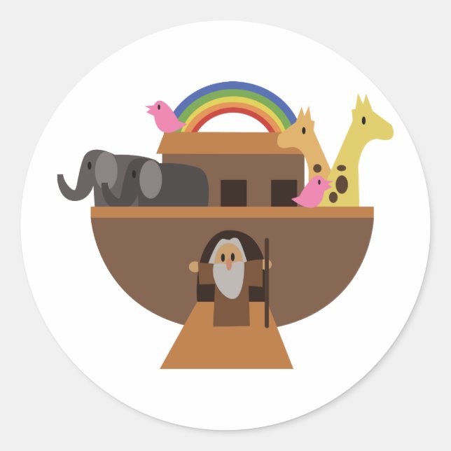 Noah's Ark Classic Round Sticker (Front)
