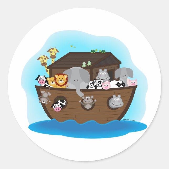 Noah's Ark Classic Round Sticker (Front)