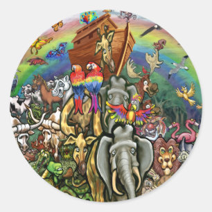 Noah's Ark Classic Round Sticker