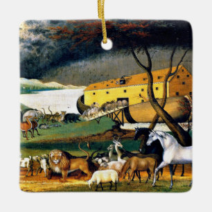 Noah's Ark colorful Ceramic Ornament