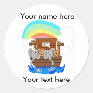 Noah's Ark Customisable Classic Round Sticker