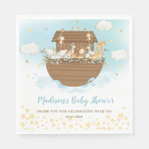 Noah's Ark Cute Animals Boy Baby Shower Sprinkle Napkin