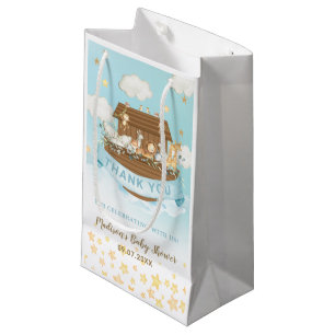 Noah's Ark Cute Animals Boy Birthday Baby Shower  Small Gift Bag