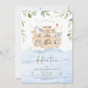 Noah's Ark Dedication Invitation Announcement
