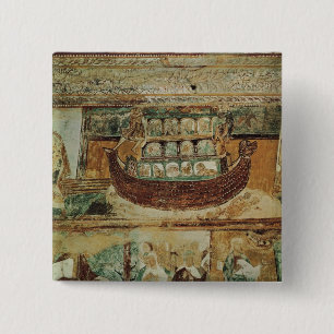 Noah's Ark During the Flood, c.1100 15 Cm Square Badge