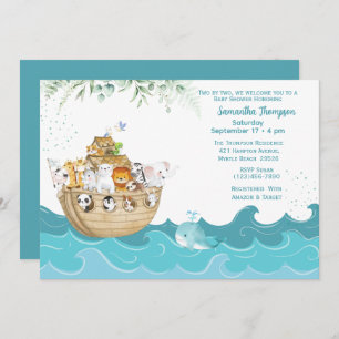  Noah's Ark Gender Neutral Baby Shower   Invitation
