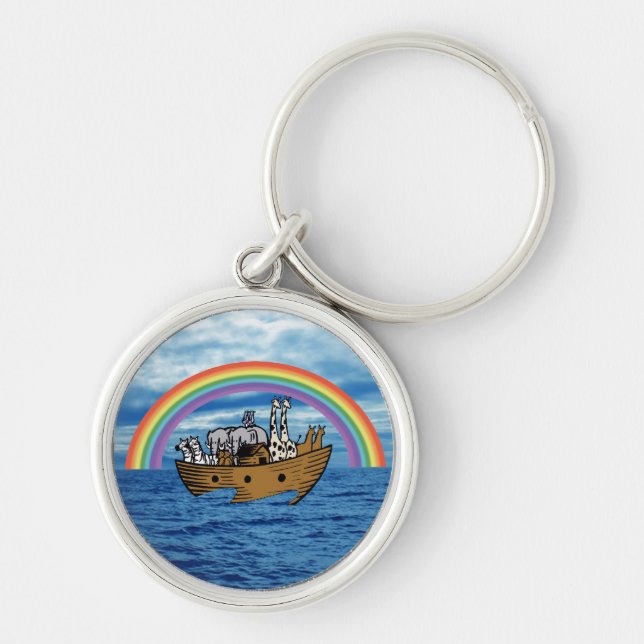 Noah's Ark - God's Rainbow Covenant Key Ring (Front)
