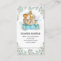 Noah's Ark Greenery Baby Shower Diaper Raffle