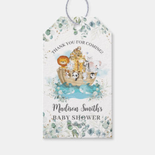 Noah's Ark Greenery Gender Neutral Baby Shower Gift Tags