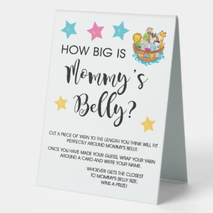 Noah's Ark How Big is Mummy Belly Table Sign