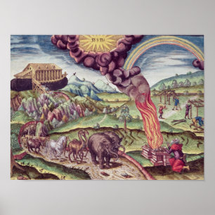 Noah's Ark, illustration from 'Brevis Narratio' Poster