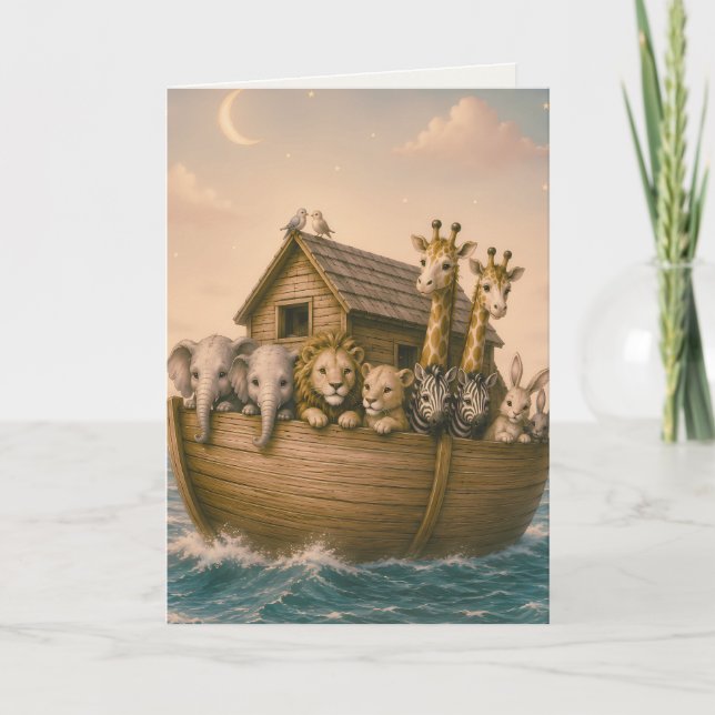Noah's Ark Islamic Nursery  Card (Front)