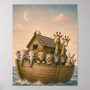 Noah's Ark Islamic Nursery Poster