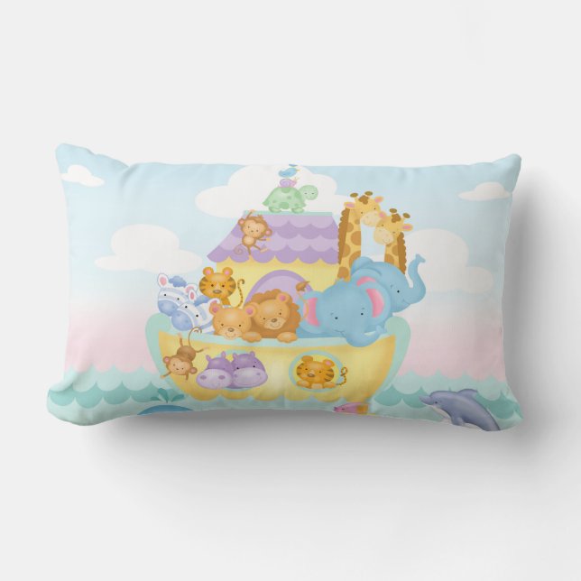 Noah's Ark Lumbar Pillow (Front)