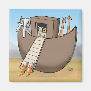 Noah's Ark - No Cats Allowed Magnet