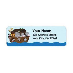 Noah's Ark Ocean Address Labels