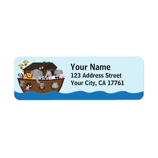 Noah's Ark Ocean Address Labels (Front)