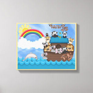 Noahs Ark of Animals Two by Two Bible Great Flood Canvas Print