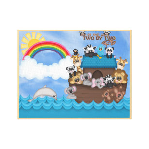 Noahs Ark of Animals Two by Two Bible Great Flood Canvas Print