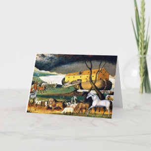 Noah's Ark, painting by Edward Hicks Card