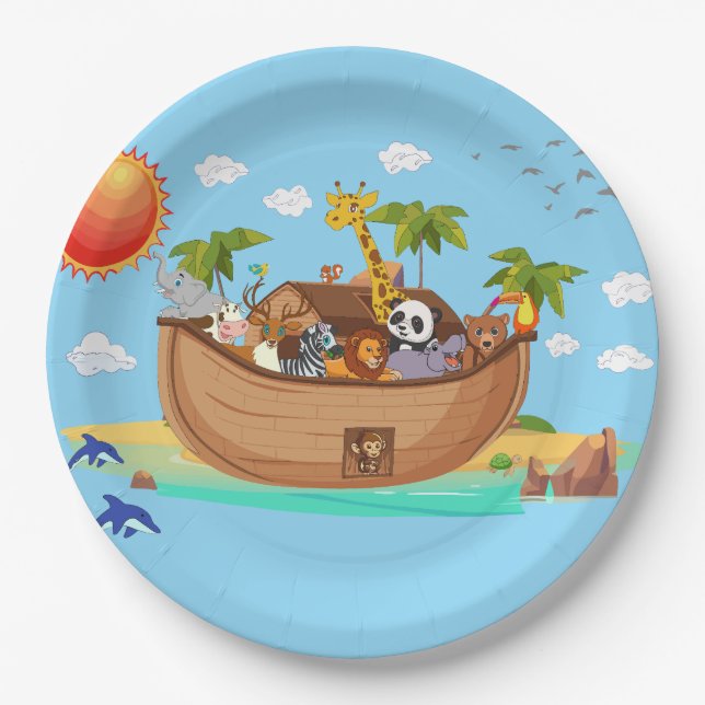 Noah's Ark Paper Plate (Front)