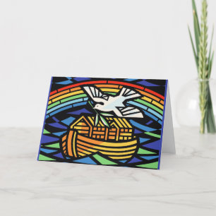Noah's Ark, Rainbow, Dove Card