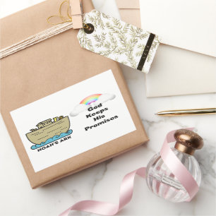 Noah's Ark Rainbow God's Promises Rectangular Sticker