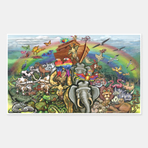 Noah's Ark Rectangular Sticker
