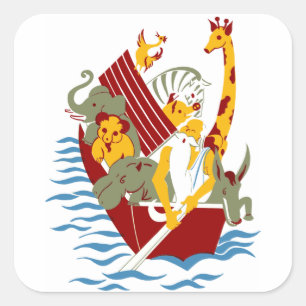 Noah's Ark Square Sticker