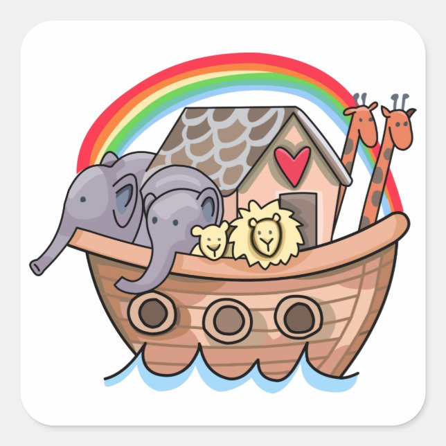 Noah's Ark Square Sticker (Front)
