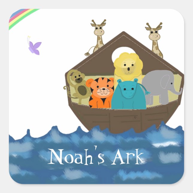 Noah's Ark Square Sticker (Front)