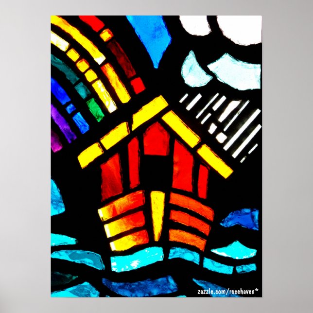 Noah's Ark Stained Glass Poster (Front)