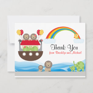 Noah's Ark Thank You Card